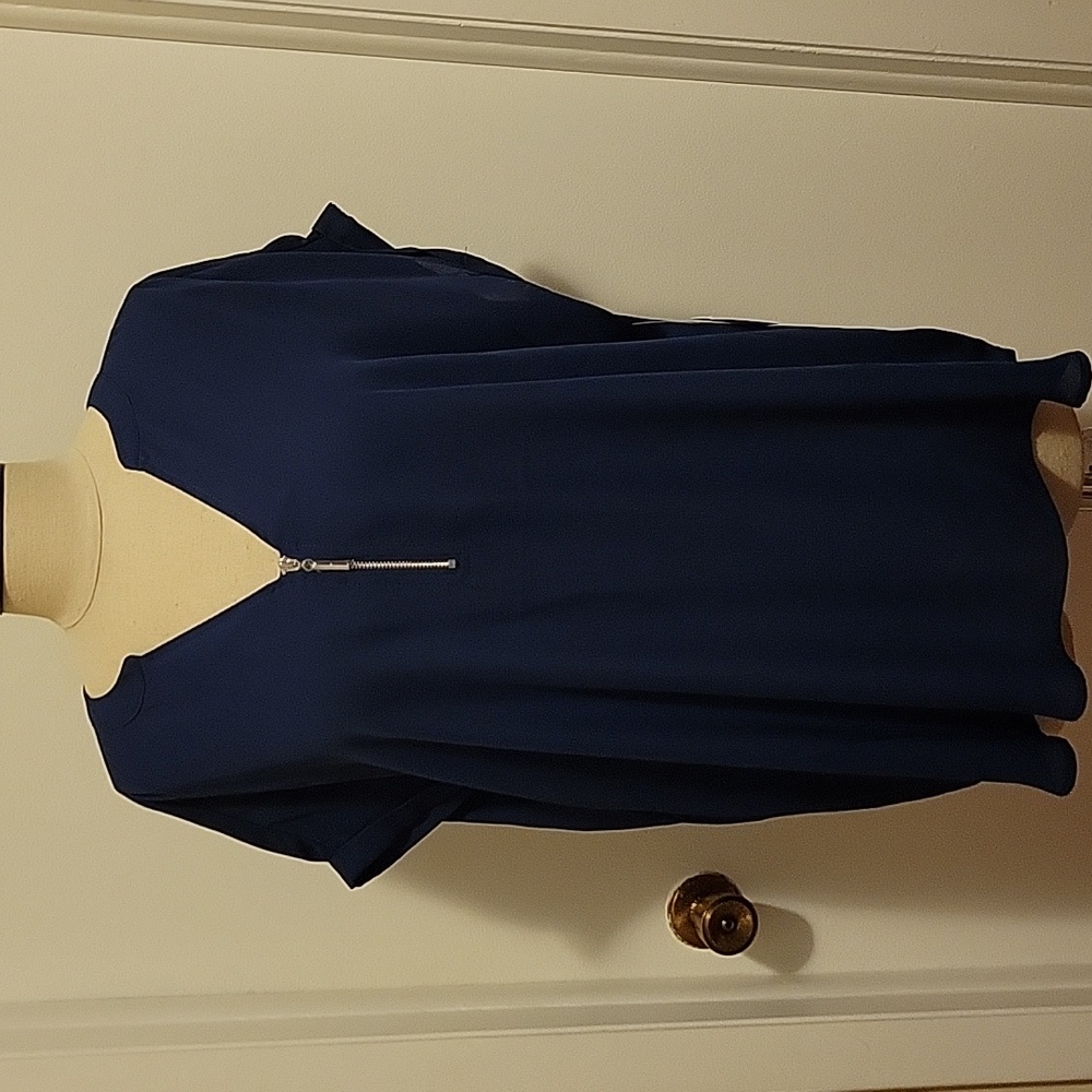 NWT: 89th + Madison Zipper Neck Blouse